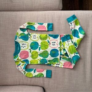 Colorful Apple Print Pajama Set